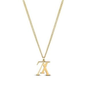 Louis Vuitton Gold Plated Monogram Necklace